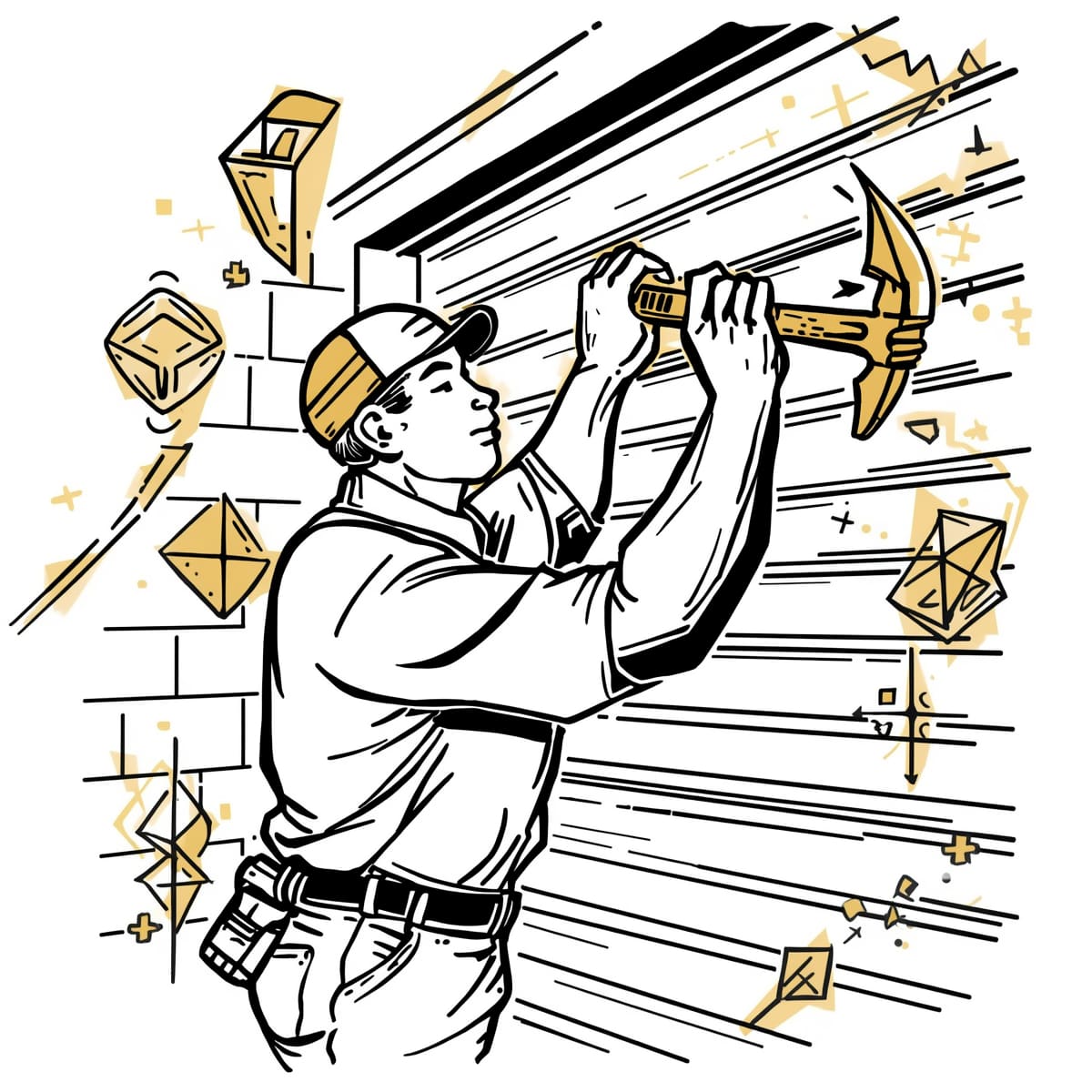 Technician installing a torsion spring on a garage door